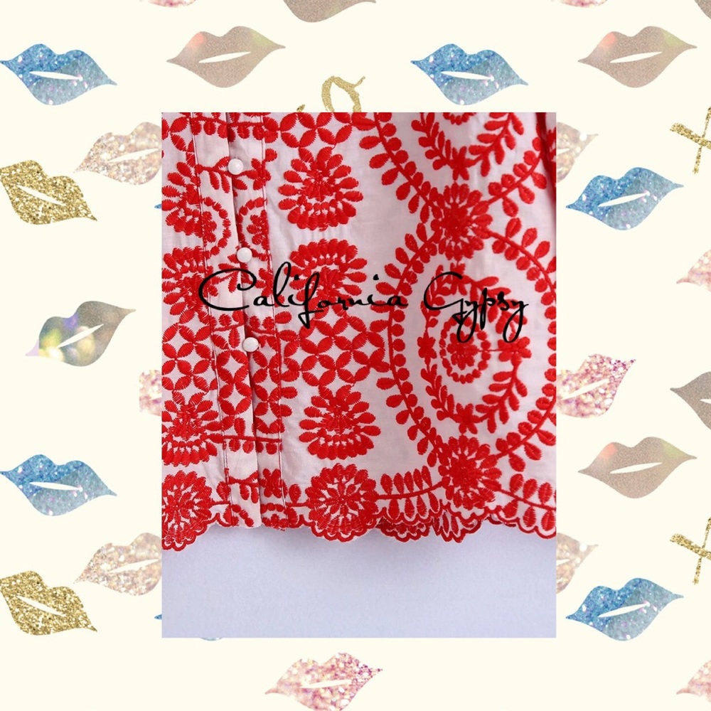 Embroidered Bohemian Floral Blouse - Picture 11 of 14